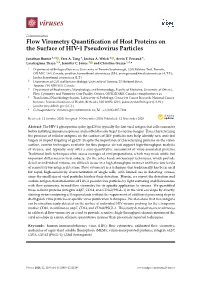 Flow Virometry Quantification of Host Proteins on the Surface of HIV-1