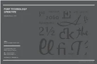Font Technology Opentype