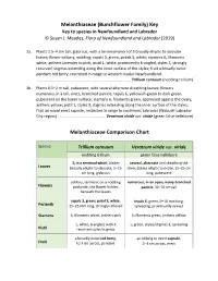 Melanthiaceae Key & Chart