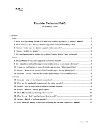 Provider Technical FAQ As of May 5, 2020