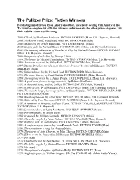 Pulitzer List.Pub