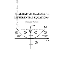 Qualitative Analysis of Differential Equations