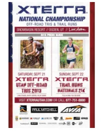 2013 Press Guide 2013 Xterra Nationals Sponsors