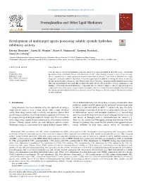 Development of Multitarget Agents Possessing Soluble Epoxide Hydrolase Inhibitory Activity T