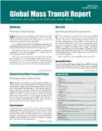 Global Mass Transit Report Information and Analysis on the Global Mass Transit Industry