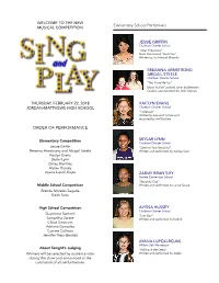 Jmarts Presents | SING and PLAY '18 | Program