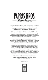 Pappas Bros. Steakhouse Focuses on the Constant Pursuit of Excellence