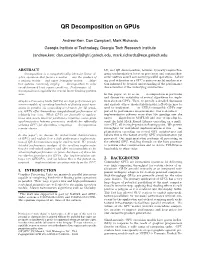 QR Decomposition on Gpus