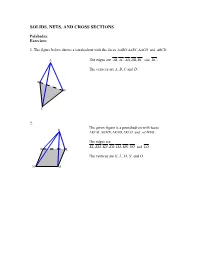 Solids, Nets, and Cross Sections