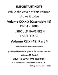 Volume XLIX (49) Part 4