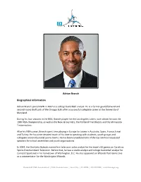 Adrian Branch Biographical Information