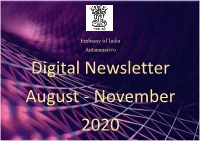 Digital Newsletter (August-November 2020)