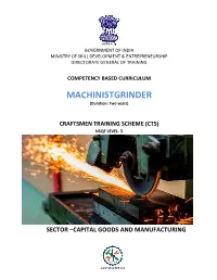 MACHINISTGRINDER (Duration: Two Years)