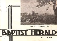THE BAPTIST HERALD Ffrl)) WHAT'.R HAPPE-Ml MG the Baptist ~Erald ·-·