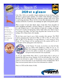 The Beacon 15 May 2020 2020 at a Glance 1955-2020 First, May 12Th Is Our Monthly Chapter Meeting on Zoom Starting at 7Pm