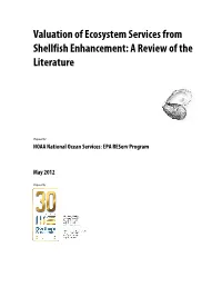 Valuation of Ecosystem Services from Shellfish Enhancement: a Review of the Literature