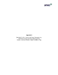 Appendix a Bornhold, B, 2011, Coastal and Ocean Resources Inc., “Submarine Failures and Associated Tsunamis, Norway