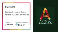 Arts BC Resource Guide