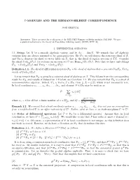 D-Modules and the Riemann-Hilbert Correspondence