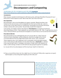 Decomposers and Composting