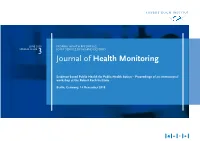 Journal of Health Monitoring | S3/2020 | EBPH-Workshop