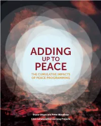 The Cumulative Impacts of Peace Programming