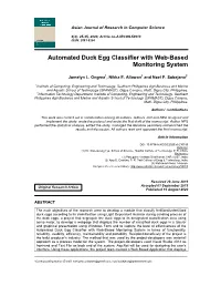 Automated Duck Egg Classifier with Web-Based Monitoring System
