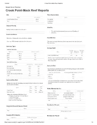 Crook Point-Mack Reef Reports