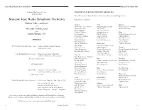 MOSCOW STATE RADIO SYMPHONY ORCHESTRA Zellerbach Hall Alexei Kornienko, Chief Conductor, Laureate of International Competitions