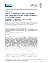 Ubinet: an Online Resource for Exploring the Functional Associations and Regulatory Networks of Protein Ubiquitylation
