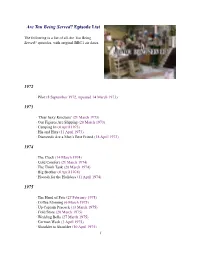 AYBS Episode List