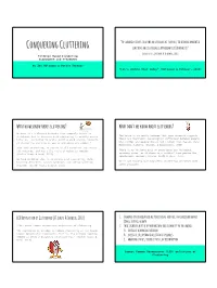 Conquering Cluttering