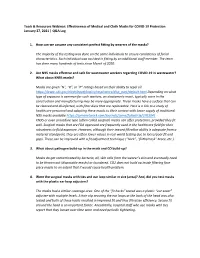COVID Mask Effectiveness Webinar Questions and Answers