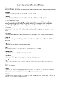 Gastrointestinal Glossary of Terms