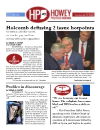 Holcomb Defusing 2 Issue Hotpoints Governor Adroitly Moves on Teacher Pay and Hate Crimes with Some Opposition by BRIAN A