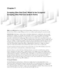 Scraping Sites That Use Search Forms