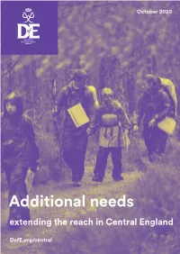 Additional Needs Extending the Reach in Central England