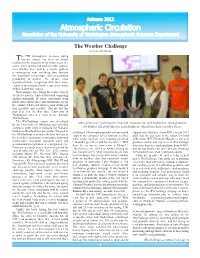 Atmospheric Circulation Newsletter of the University of Washington Atmospheric Sciences Department