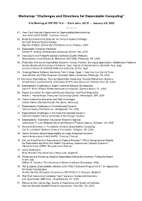 Challenges and Directions for Dependable Computing”