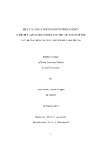 Climate Change Discourses and the Influence of the Denial Machine on Left and Right