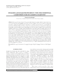 English Language Proficiency: the Only Essential Component for Successful Startups?