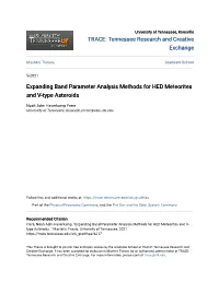 Expanding Band Parameter Analysis Methods for HED Meteorites and V-Type Asteroids