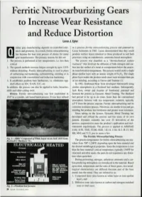 Ferritic Nitrocarburizing Gears to Increase Wear Resisitance And