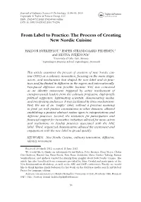 From Label to Practice: the Process of Creating New Nordic Cuisine