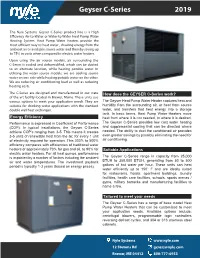 Geyser C-Series 2019