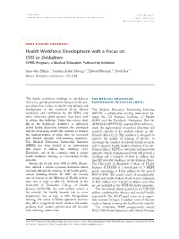 Health Workforce Development with a Focus on CVD in Zimbabwe CHRIS Program, a Medical Education Partnership Initiative