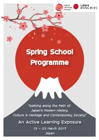 Spring School Programme