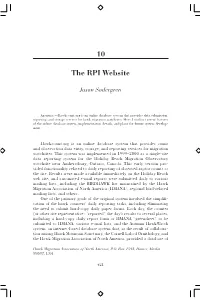 The RPI Website 10