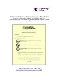 This Item Was Submitted to Loughborough University As A