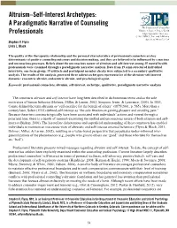Altruism–Self-Interest Archetypes
